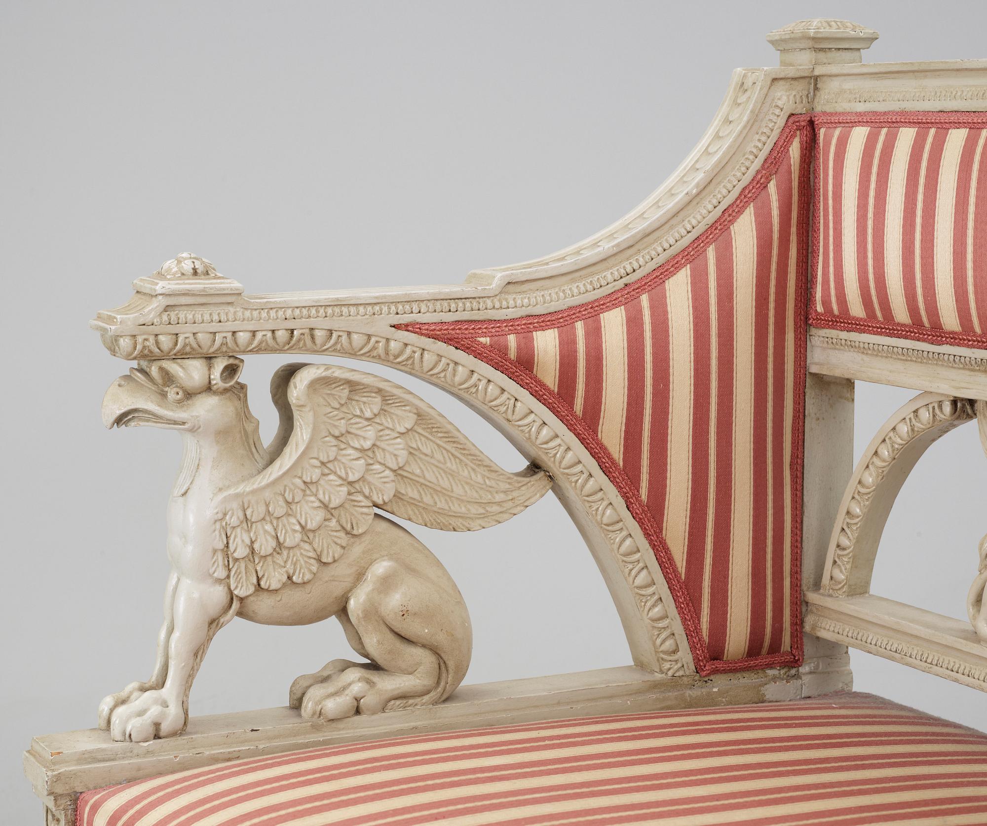 SOFFA. Sengustaviansk stil, 1800-talets andra hälft.