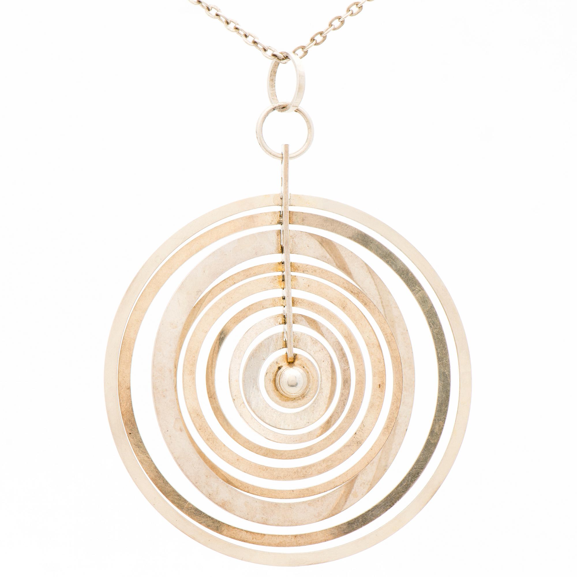 TAPIO WIRKKALA, HÄNGE, "Silvermåne", silver. Kultakesus 1971.