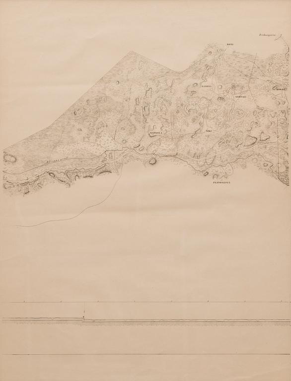 Set of 7 mid 19th Century Finnish lithograph maps of Saima channel by F. Tengström.