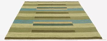 A carpet, flat weave, ca 255 x 162 cm, signed B (Bohusslöjd).