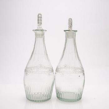 Decanters, a pair, 19th century.