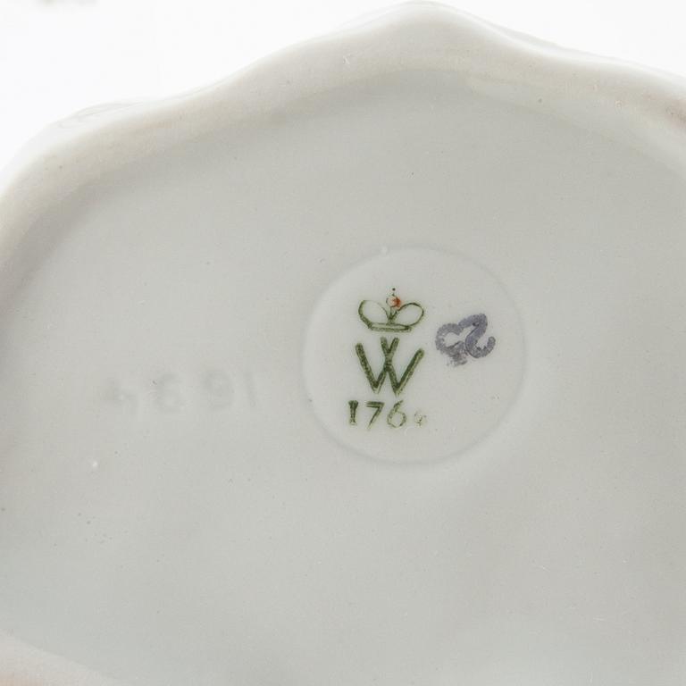 Figurines 5 pcs Royal Dux and Wallendorf, Germany mid-20th century porcelain.