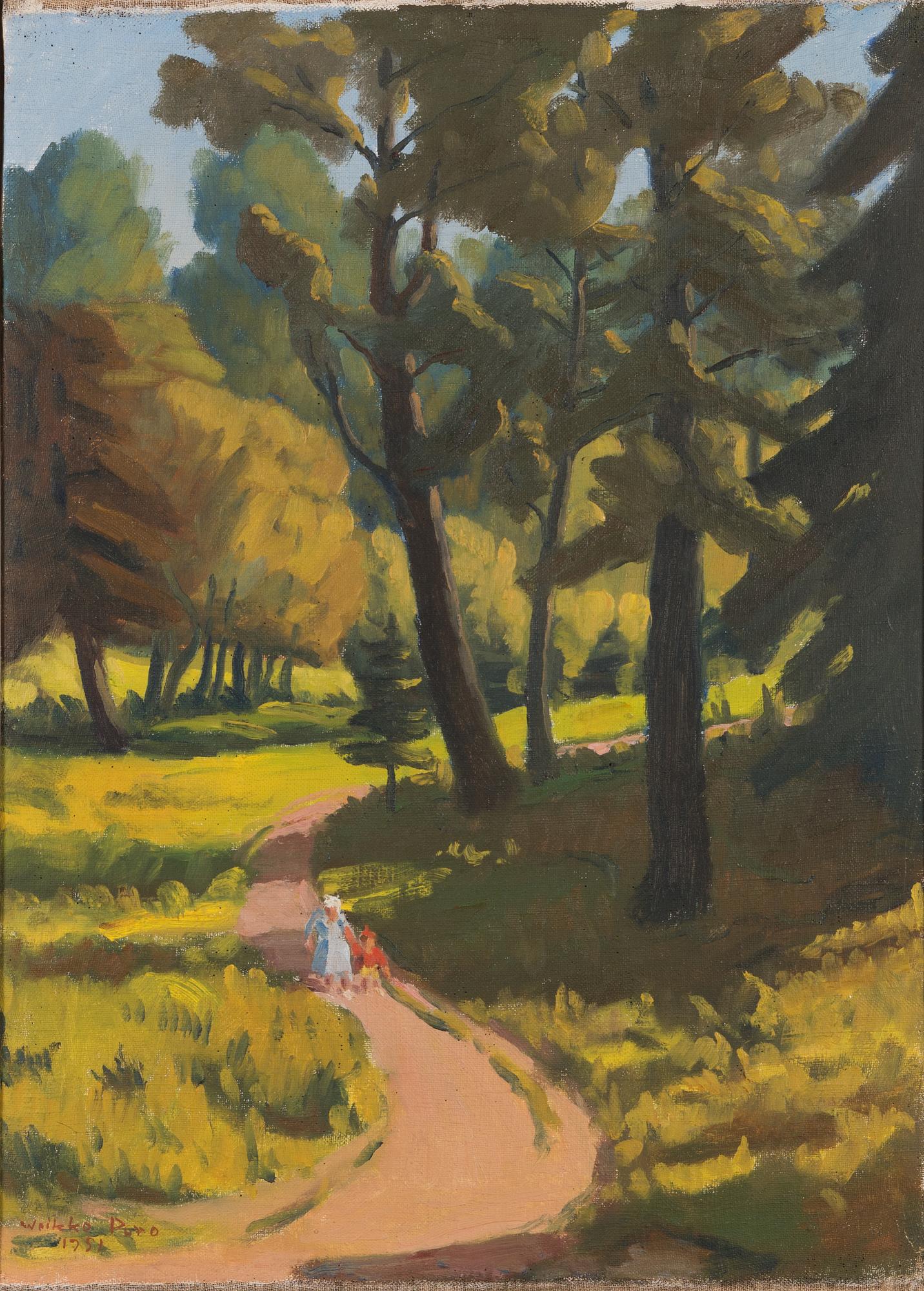 Weikko Puro, öljy kankaalle, signeerattu ja päivätty 1951.