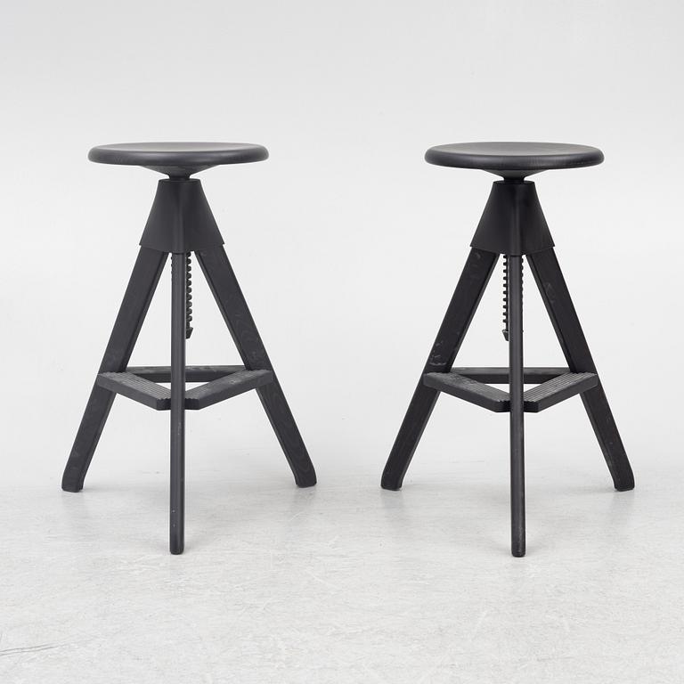 Konstantin Grcic, stools, set of 8, "Tom & Jerry, The Wild Bunch stool", Magis, designed in 2012.