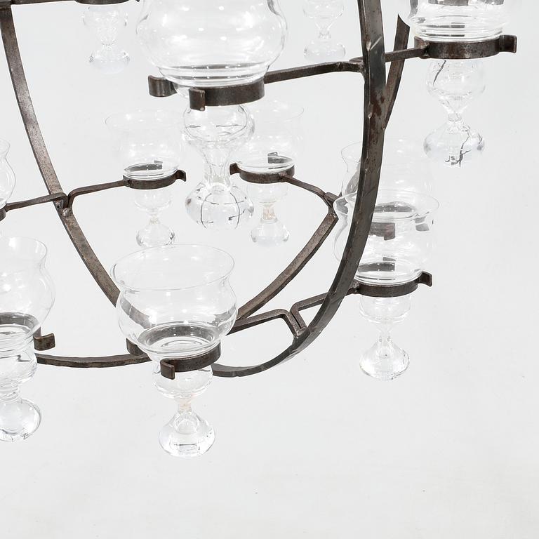 Bertil Vallien, chandelier Kosta Boda late 20th century.