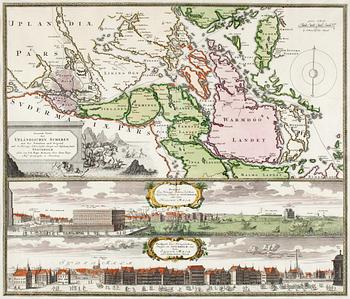 477. Johann Baptist Homann, Accurate Carte der Upländischen Scheren mit der Situation und gegend umh die königl Schwedische Haupt und Residentz...