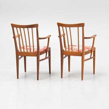 A pair of 'Herrgården' armchairs by Carl Malmsten, second half of the 20th Century.