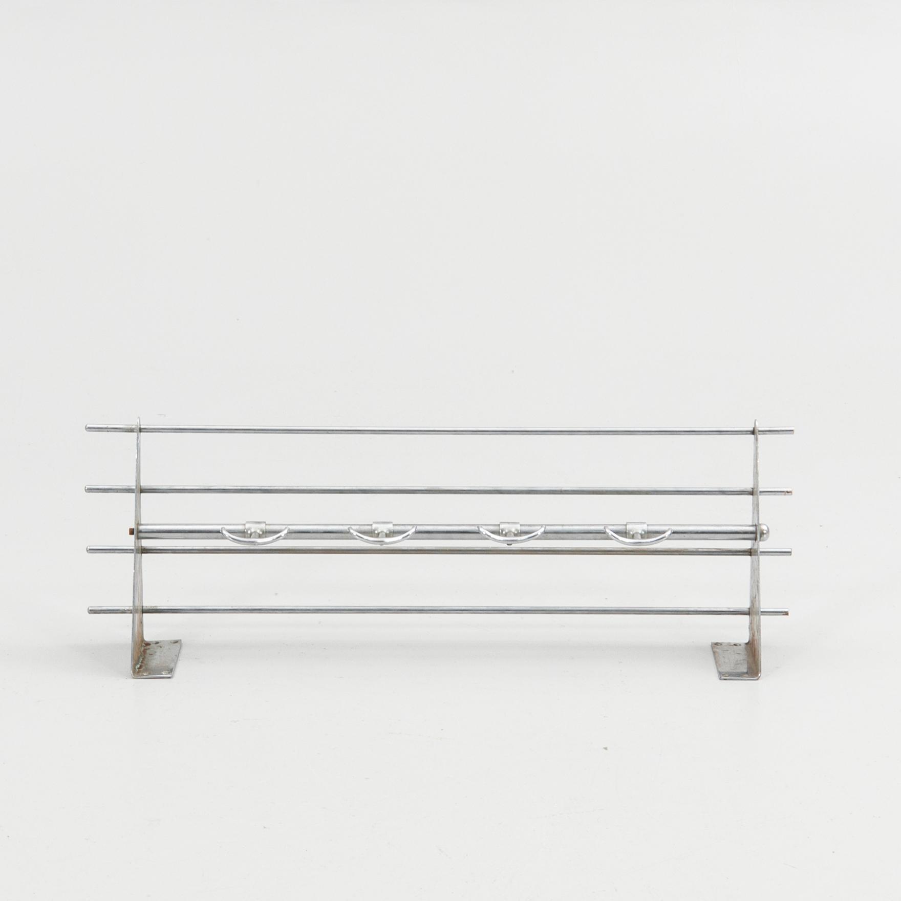 Mogens Mogensen, Hat rack, chrome-plated metal, second half of the 20th century for Albin Karlsson's Metal Factory, Eskilstuna.
