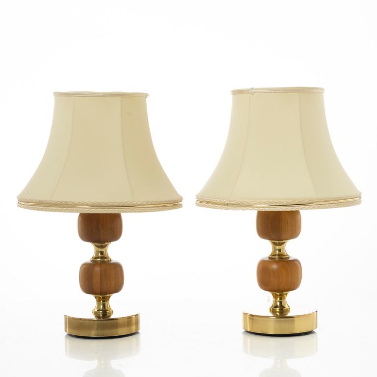 Table lamps, a pair, Stilarmatur Tranås, 1970s.