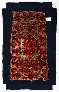 Fragment, antique Zara, Sivas region, c. 97 x 45 (127 x 77 cm including the lining).