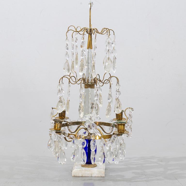 A Gustavian style candelabrum, mid 20th Century.