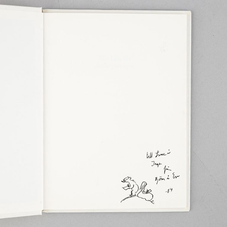 Ten children's books with dedications, including Astrid Lindgren. Provenance: the authors Inger and Lasse Sandberg.