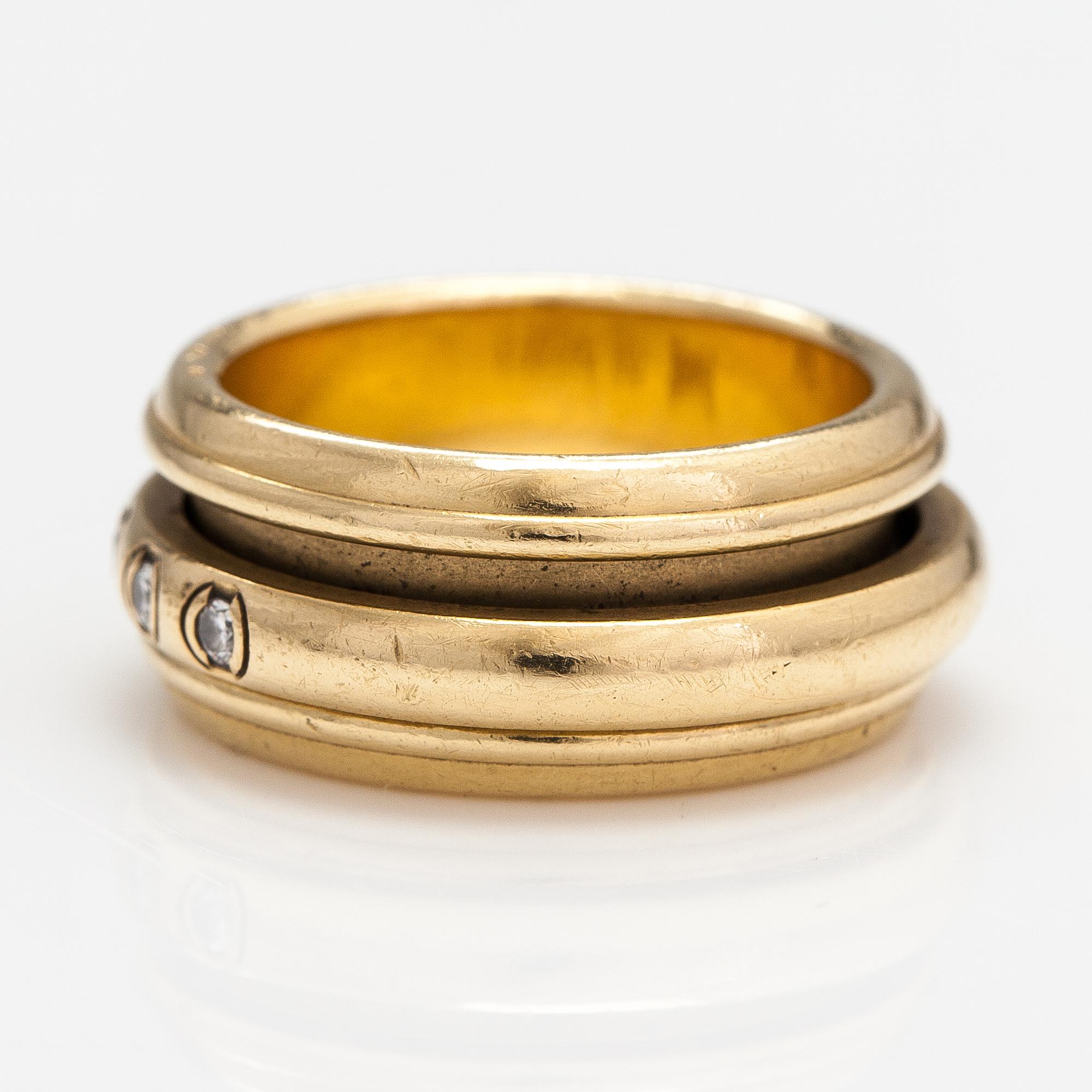 Piaget, Sormus "Possession", 18K kultaa ja timantteja n. 0.06 ct yht. Merkitty Piaget 1994, A4809651.