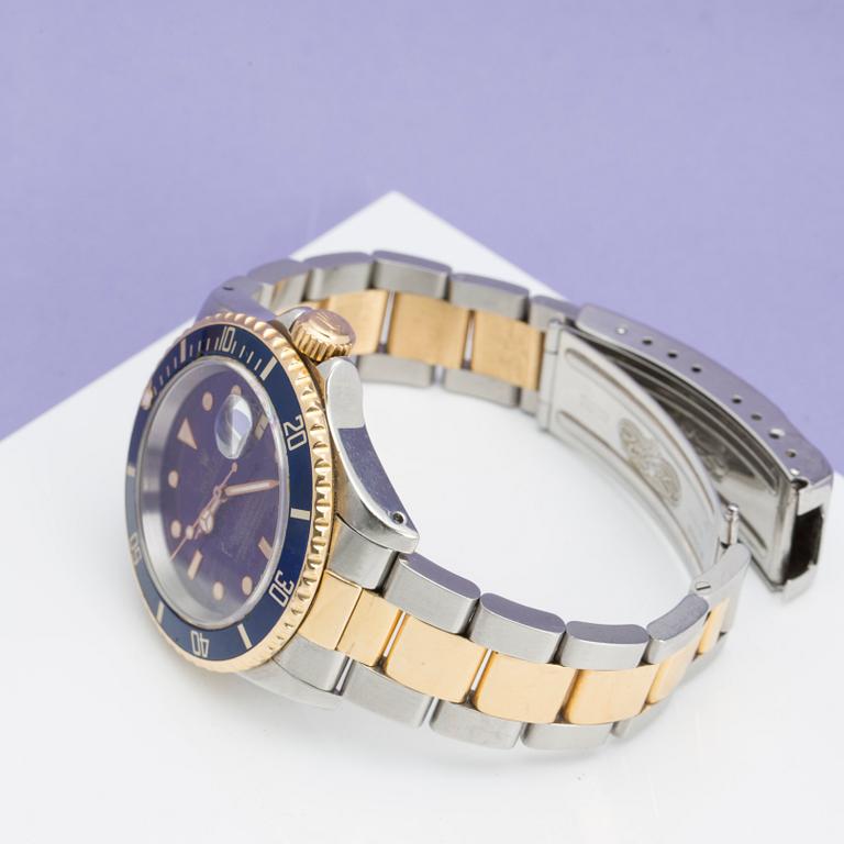 ROLEX, Oyster perpetual Date, Submariner (1000ft=300m, Swiss Made), Chronometer, armandsur 40 mm,