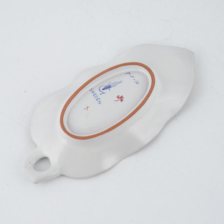 Stig Lindberg, 2 fat, skål samt vas, fajans, Gustavsberg Studio.