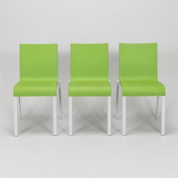 Maarten Van Severen, A set of three Vitra ".03" chairs.