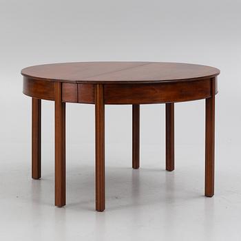 Scandinavian Modern, a dining table, mid 20th century, possibly designed by Kaare Klint.