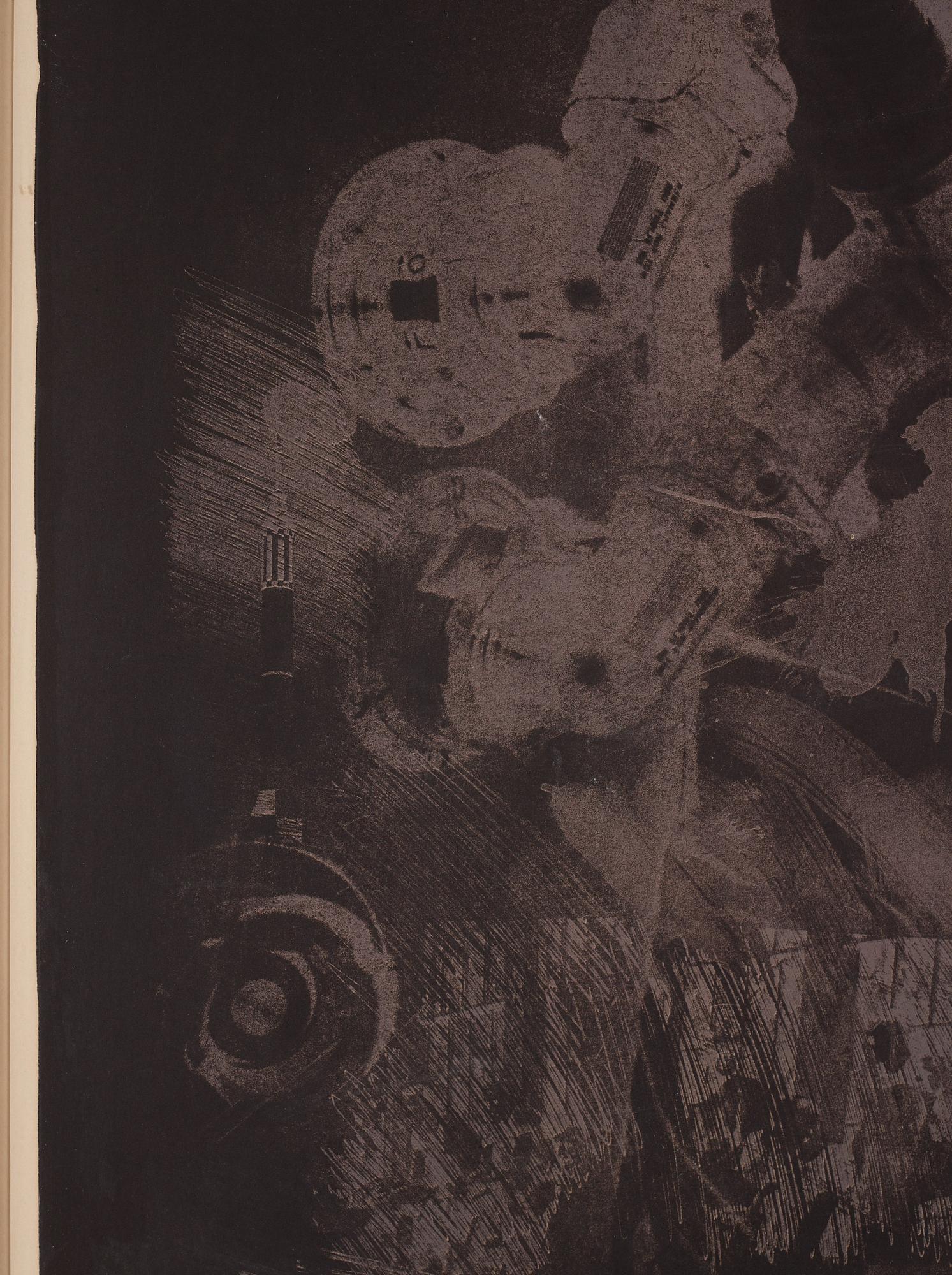 Robert Rauschenberg, litografi. Signerad och numrerad 10/42 med vit krita.