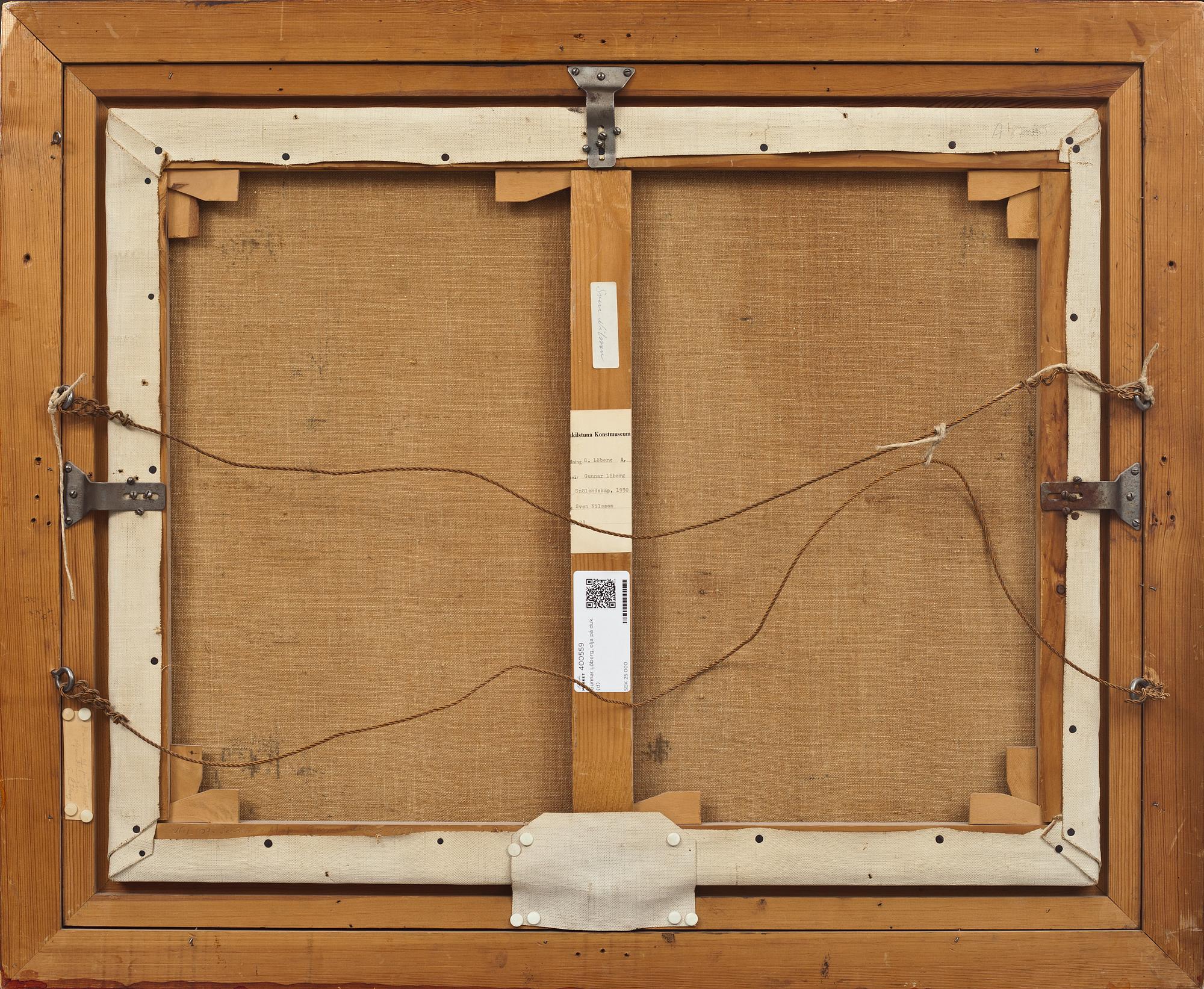 GUNNAR LÖBERG, olja på duk. Ej signerad.