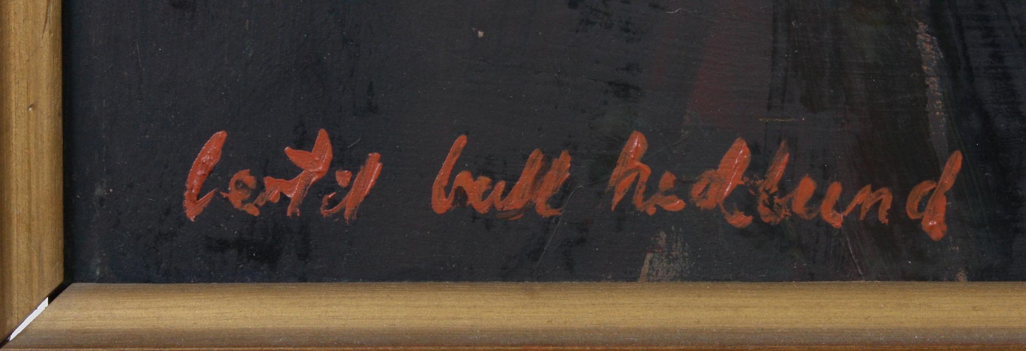 BERTIL BULL HEDLUND, olja på pannå, sign.