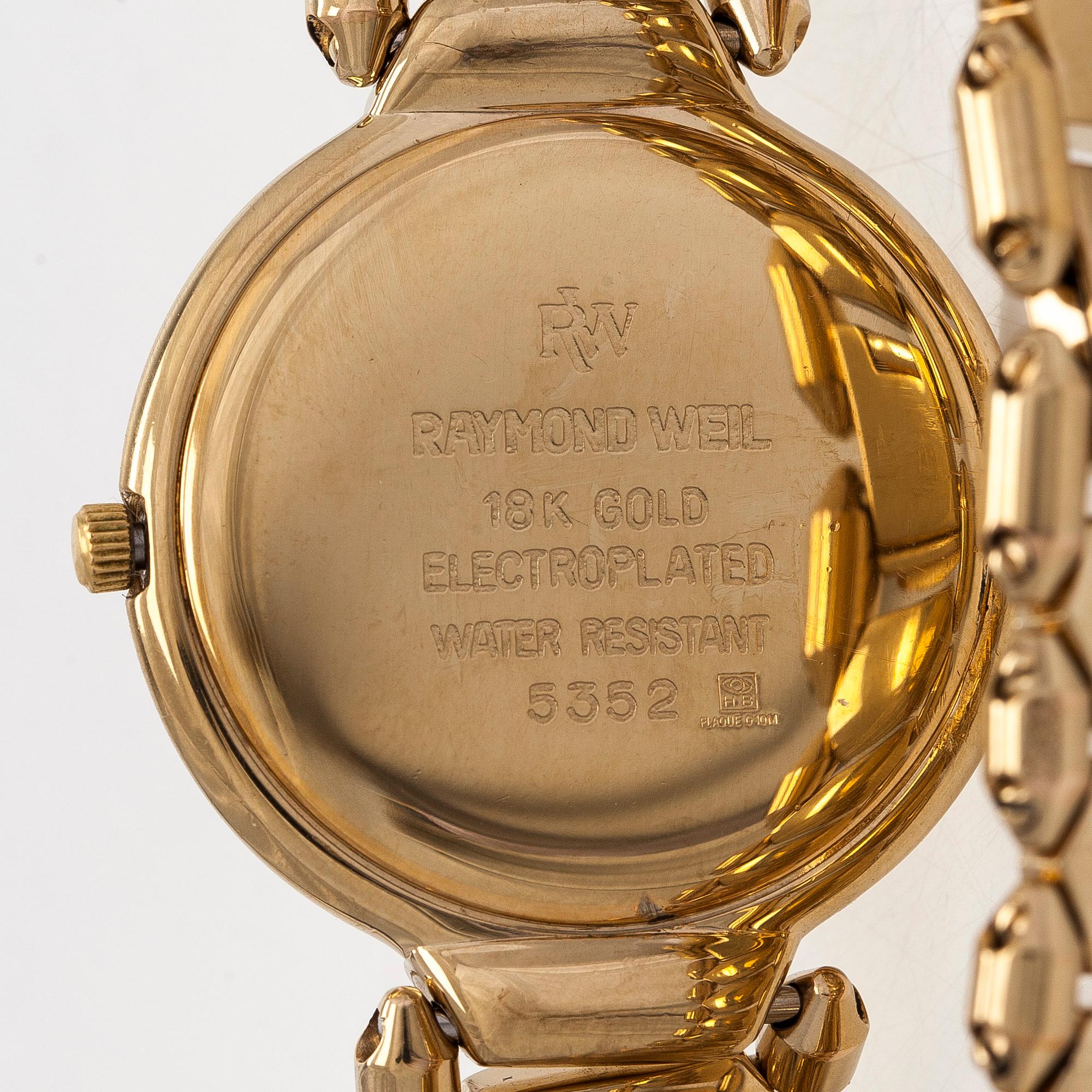 Raymond Weil, rannekello, 31 mm, kultapintainen metalli, kvarts,