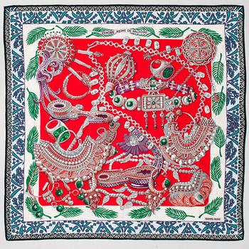 Hermès, a 'Zenobie, Reine De Palmyre' shawl.