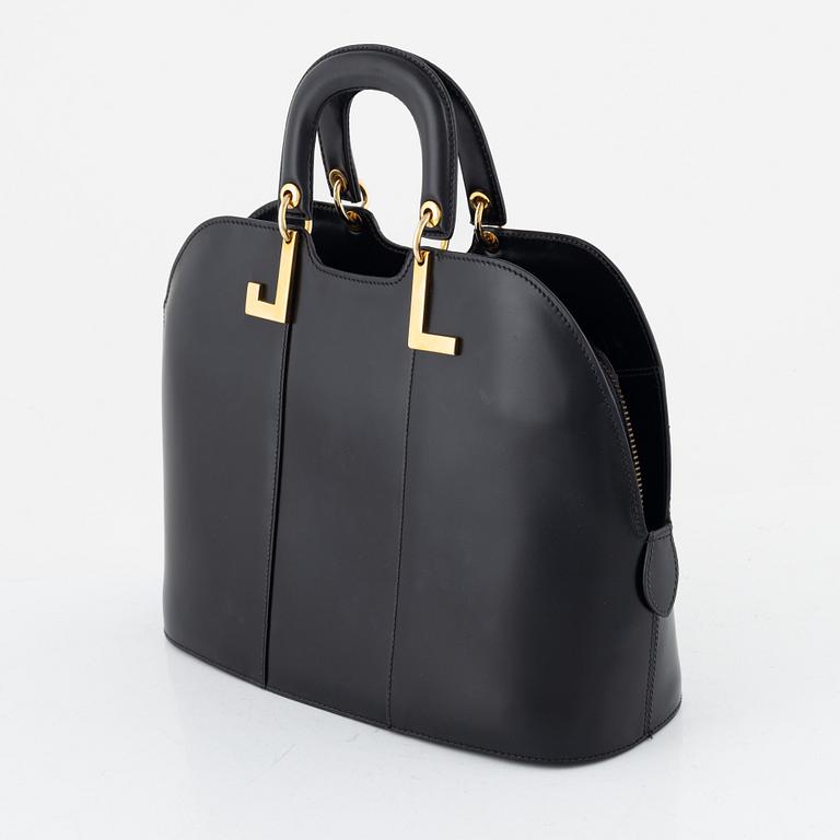 Lanvin, a black vintage leather bag.