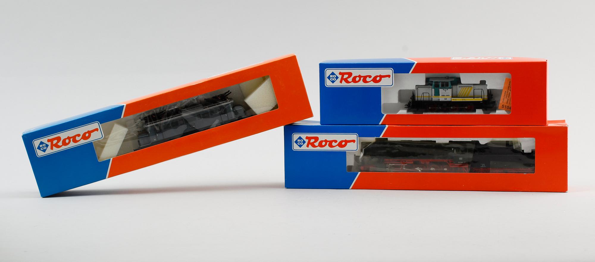 SAMLING MODELLTÅG, 4 delar, Roco, Österrike.