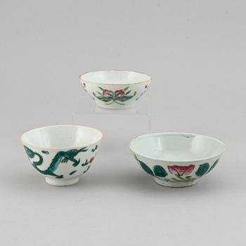 SKÅLAR, 15 stycken, porslin. Kina, 1900-tal.