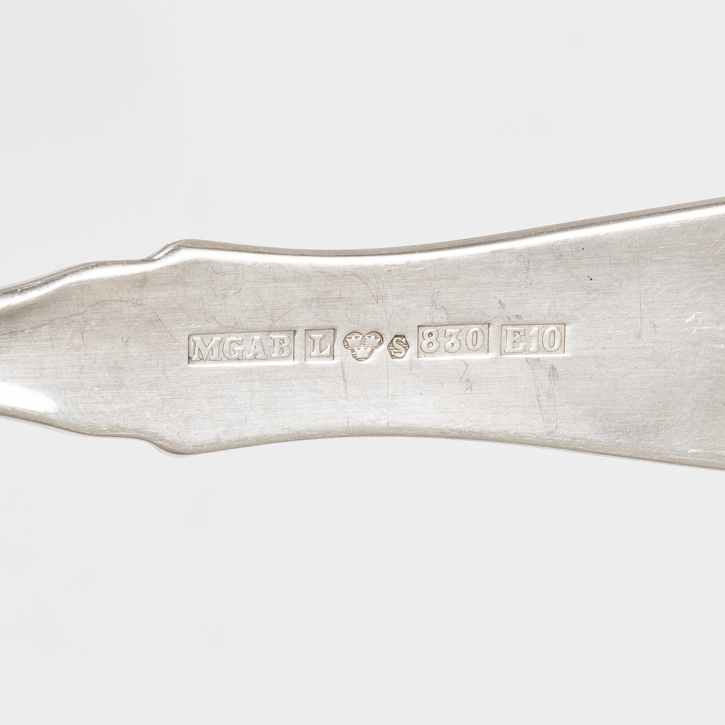 Bestickservis, 85 delar, silver, "Uppsala", MGAB, bla Lidköping 1974.