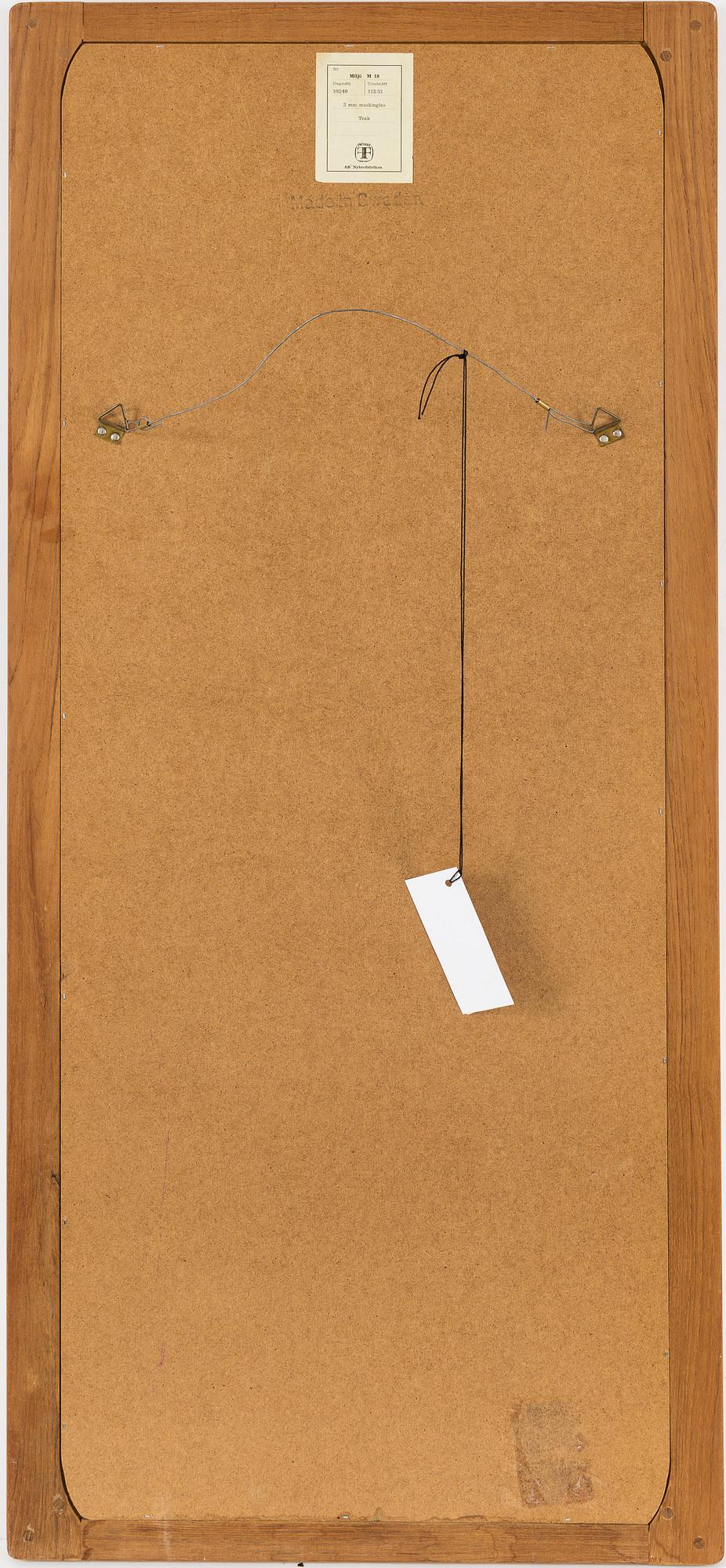 A 'Miljö' taek mirror, Fröseke AB Nybrofabriken, 1950's/60's.