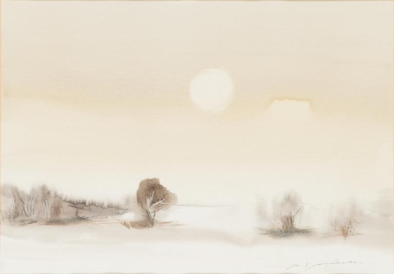 Nandor Mikola, watercolour, signed.