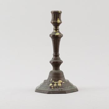 LJUSSTAKE, mässing, barock, 1700-tal.