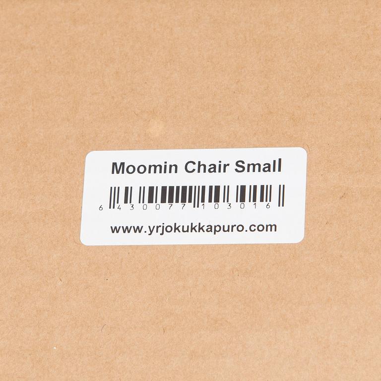 Yrjö Kukkapuro, Children's furniture, two 'Moomin S chairs'  and a table collaboration with Modeo and Moomin Characters.