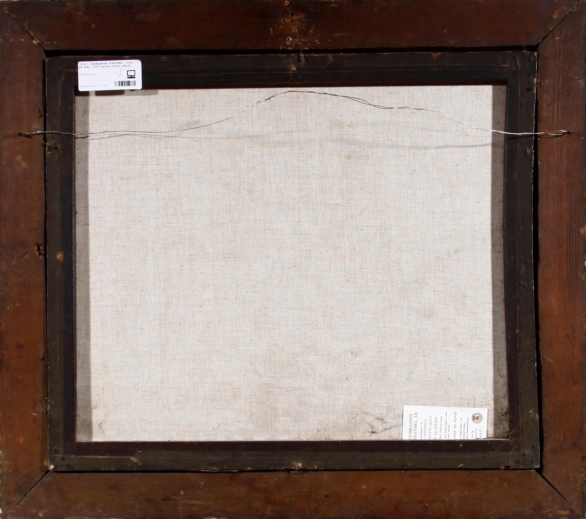 FLAMLÄNDSK KONSTNÄR, olja på duk, 1700-talets första hälft.