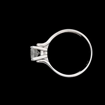RING, enstensring, 14k vitguld med briljantslipad diamant ca0,92ct. Tot vikt 3,2g.