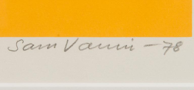 SAM VANNI, serigraph. signed and dated -78, H.C. (Hors commerce).