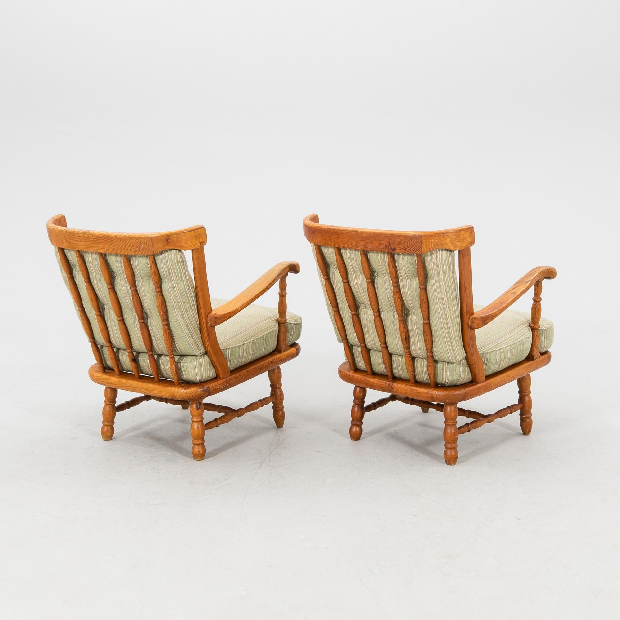 Armchairs, a pair by Göperts, mid-20th century.