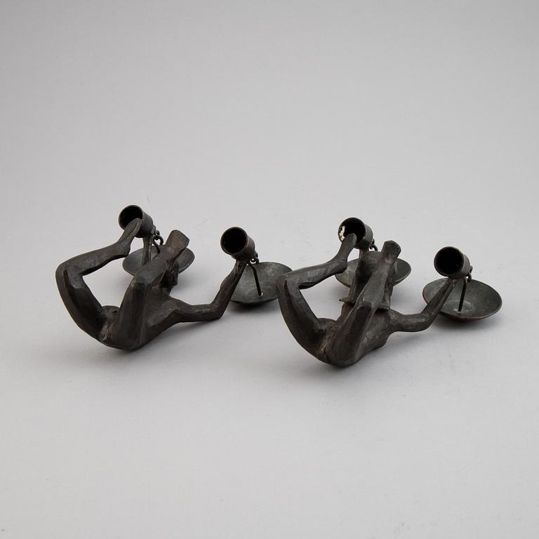 Erik Höglund, skulptur/ljuslampett, smide, Lars Larsson Konstsmide, signerad, numrerad 1/10.