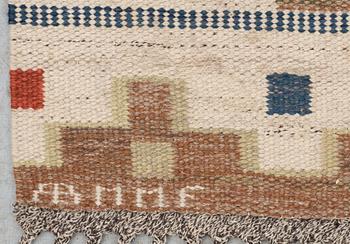 CARPET. "Bruna heden". Flat weave (rölakan). 259 x 204,5 cm. Signed AB MMF.
