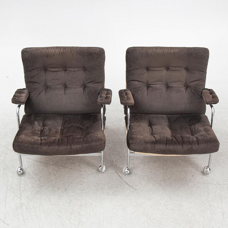 Bruno Mathsson, fåtöljer ett par "Karin", DUX.