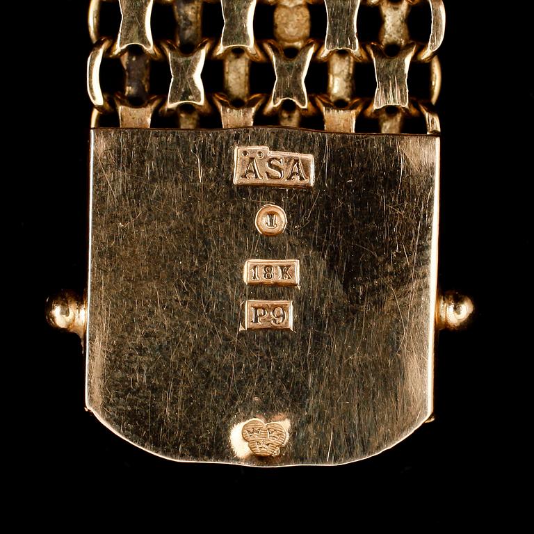 ARMBAND, 18k guld, Sverige, 1965. Vikt ca26g.