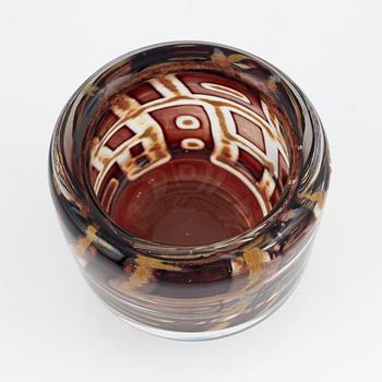 Vicke Lindstrand, a unique glass bowl, Kosta.