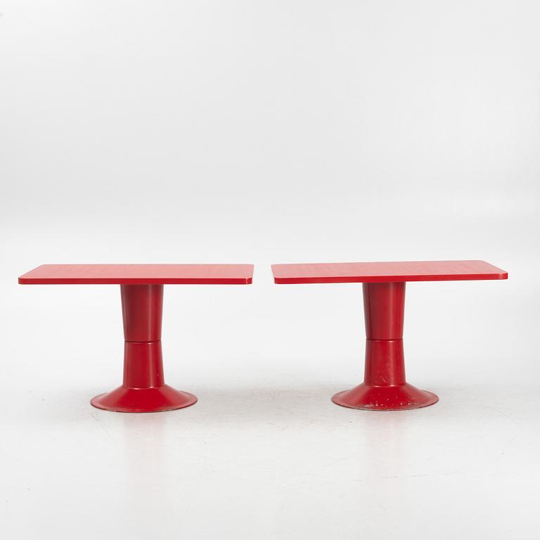 Yrjö Kukkapuro, two 'Saturnus' tables and eight chairs, Haimi, Finland, 1970's.