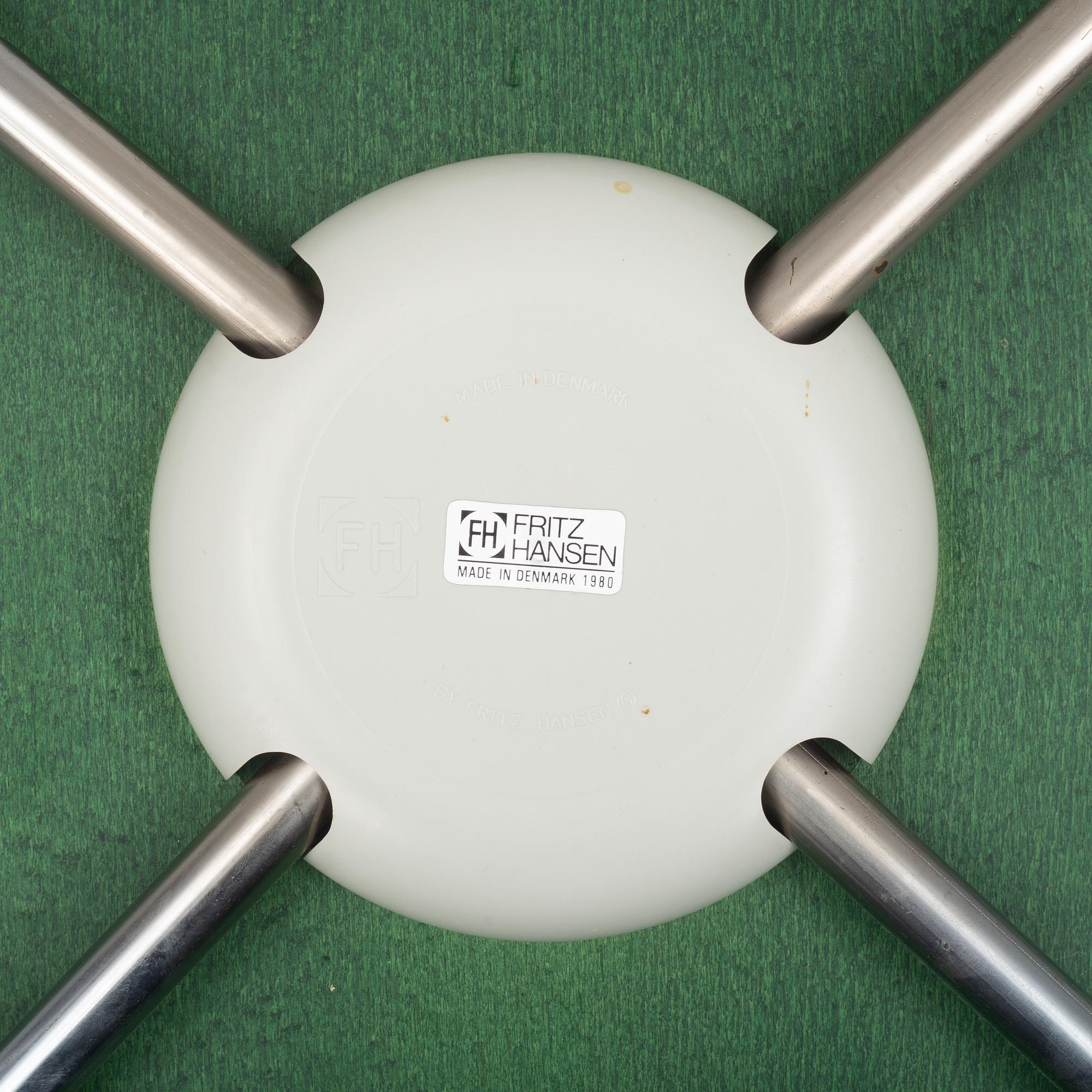 Arne Jacobsen, stolar, 6 st, Fritz Hansen, Danmark 1980.