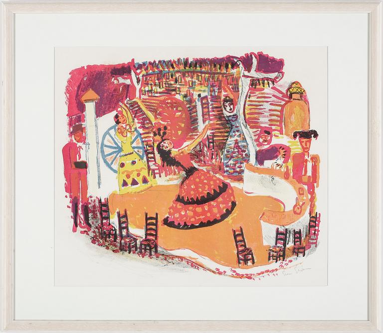 SVEN X:ET ERIXSON, 4 st färglitografier, signerade. Ur mappen "Carmen" från 1954.