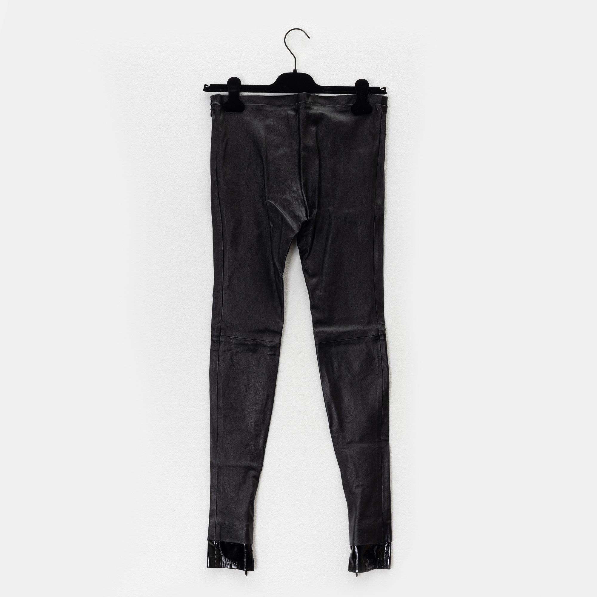 Balenciaga, a pair of leather pants, size 36.