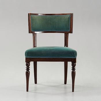 A Swedish Klismos chair, circa 1800.