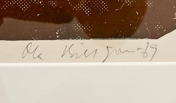 OLA BILLGREN, litografi, sign o dat -69, provtryck.