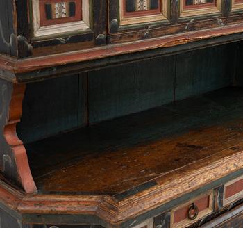 Skänkskåp, allmoge, Järvsö, Hälsingland, märkt 1817.